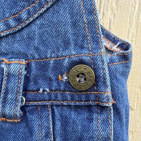 VTG Disney Babies Mickey Mouse Donald Duck Football Overalls Size 6/9 Months - Picture 5 of 8